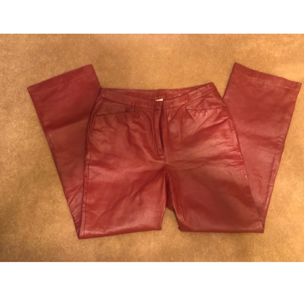 Red Leather Pants